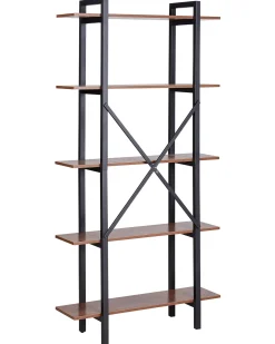 Mobile con 5 ripiani DARBY 180 cm Marrone scuro
