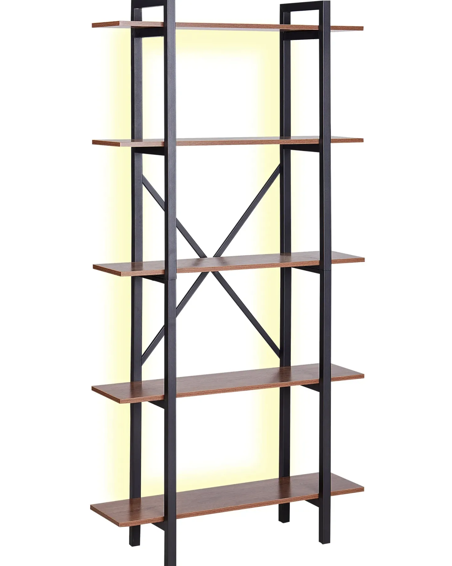 Mobile con 5 ripiani DARBY 180 cm Marrone scuro