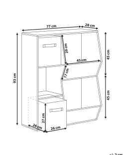 Mobile con 3 ripiani DARLOT 93 cm Bianco