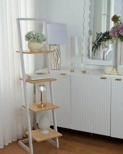 Mobile con 4 ripiani JOPLIN 143 cm Bianco