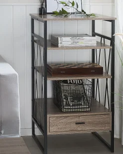 Mobile con 3 ripiani KEENE 101 cm Tortora