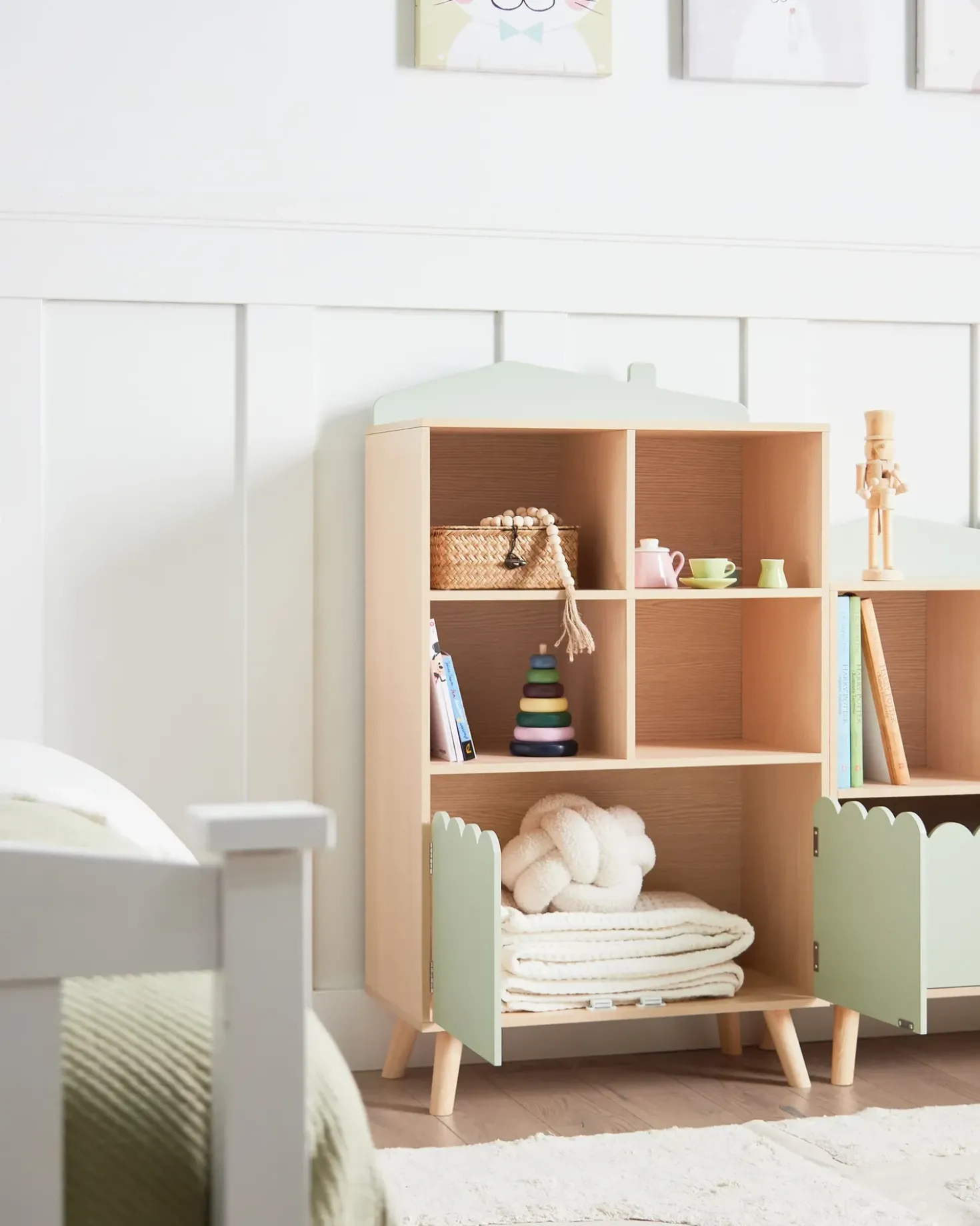 Mobile con 2 ripiani LACKEY 105 cm Verde chiaro