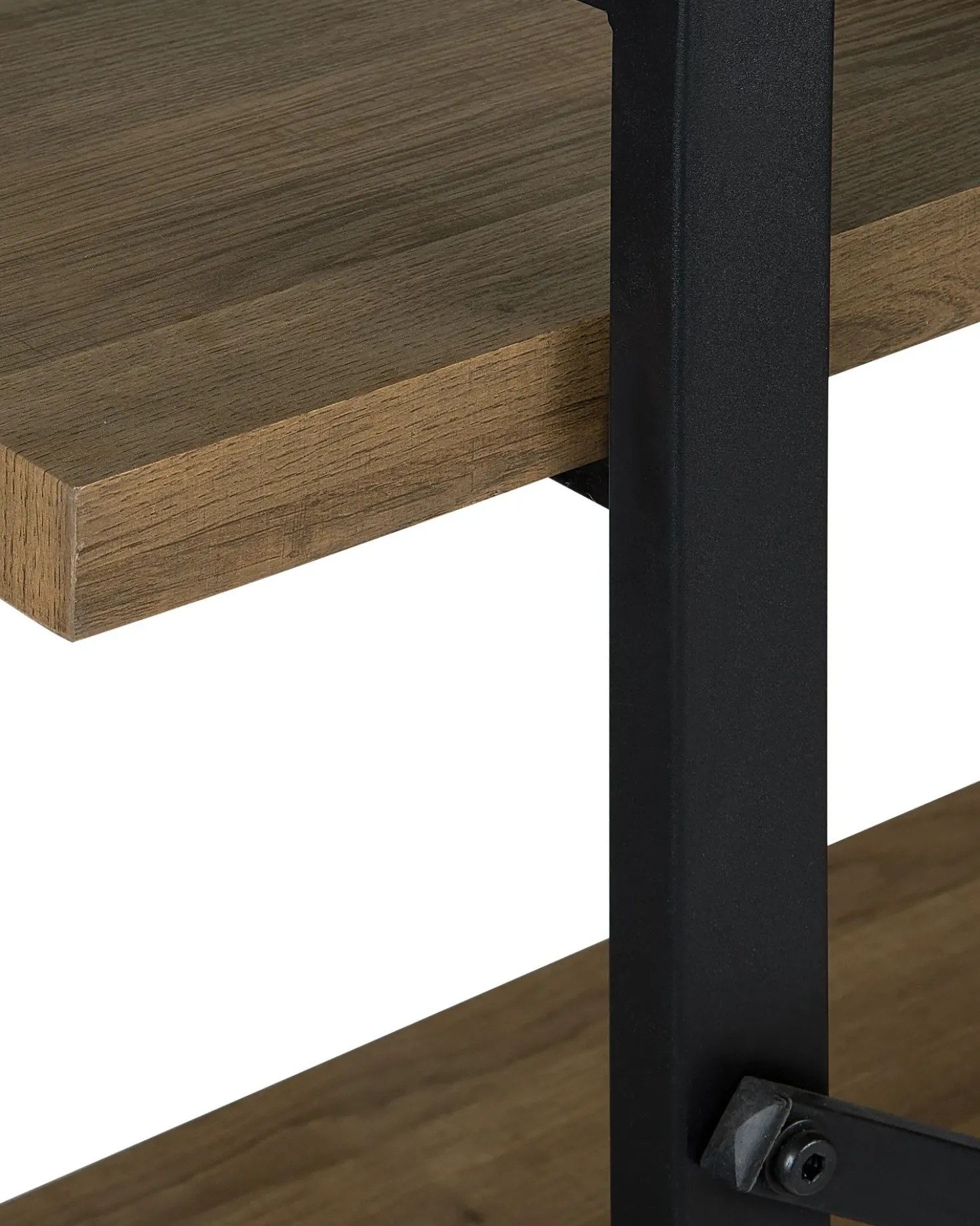 Mobile con 3 ripiani TIMBER 111 cm Marrone scuro