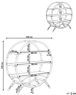 Mobile con 3 ripiani TUVALU II Rattan 109 cm Naturale