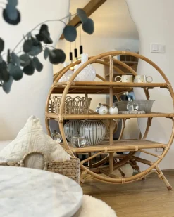 Mobile con 3 ripiani TUVALU II Rattan 109 cm Naturale