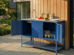 Mobile da cucina per esterni con lavello MAENZA Metallo Blu