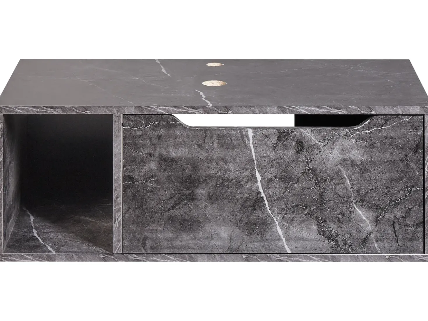 Mobile lavabo a parete CASCAVEL 80 cm Marmo nero