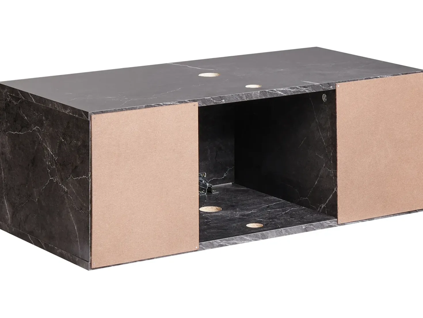 Mobile lavabo a parete CASCAVEL 80 cm Marmo nero