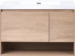 Mobile lavabo a parete con lavabo UMAYO Marrone chiaro