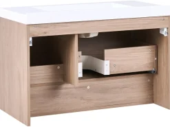Mobile lavabo a parete con lavabo UMAYO Marrone chiaro