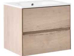 Mobile lavabo a parete con lavabo VITA Marrone chiaro