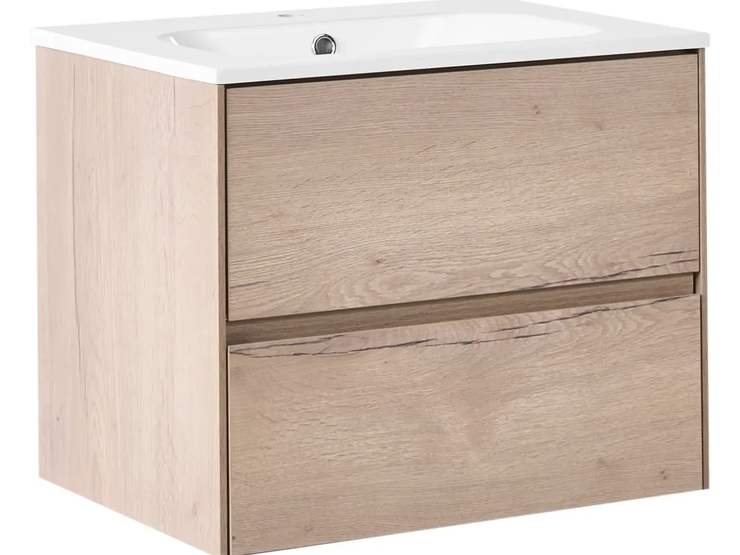 Mobile lavabo a parete con lavabo VITA Marrone chiaro