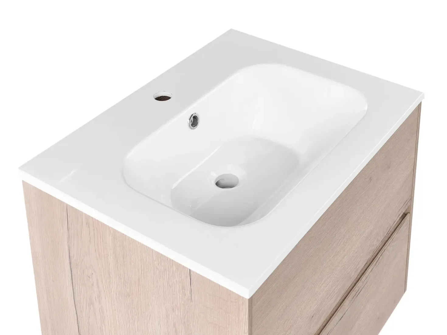 Mobile lavabo a parete con lavabo VITA Marrone chiaro