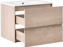 Mobile lavabo a parete con lavabo VITA Marrone chiaro