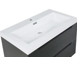 Mobile lavabo a parete con lavabo MAKANA Nero