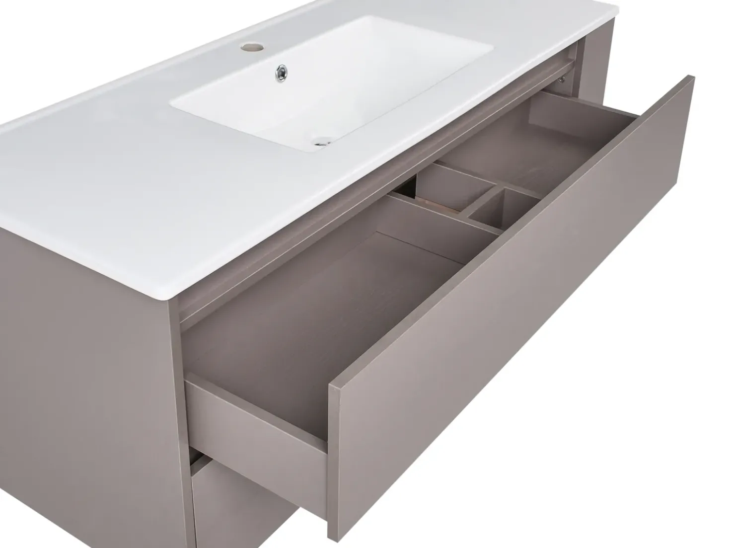 Mobile lavabo a parete con lavabo MANCORA Tortora