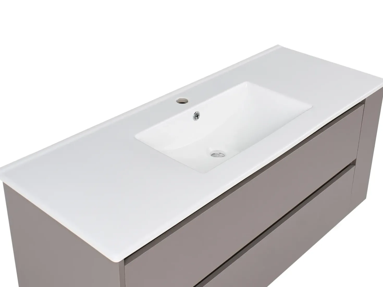 Mobile lavabo a parete con lavabo MANCORA Tortora