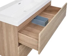 Mobile lavabo a parete con lavabo URUCU Marrone chiaro