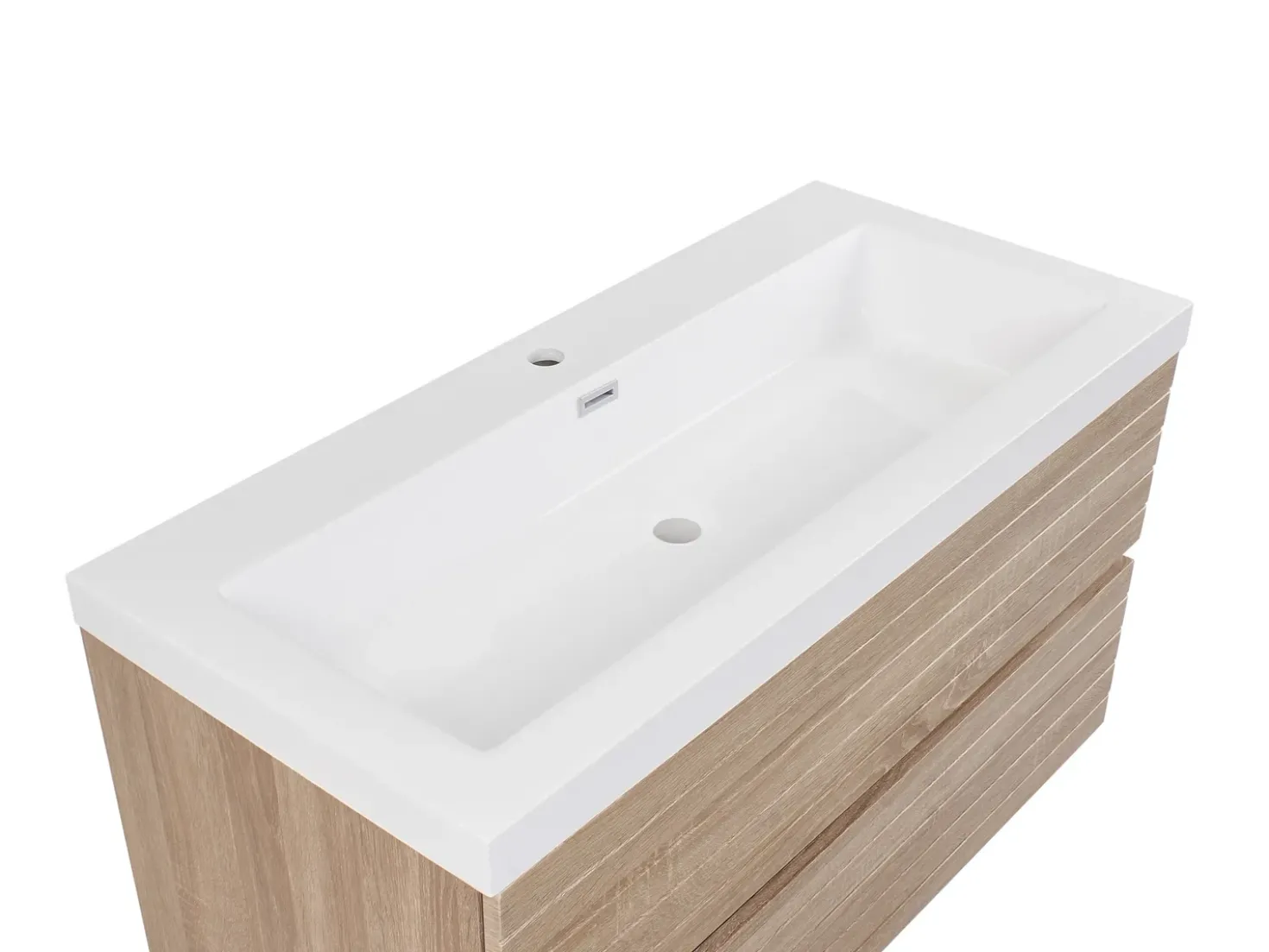 Mobile lavabo a parete con lavabo URUCU Marrone chiaro