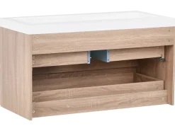 Mobile lavabo a parete con lavabo URUCU Marrone chiaro