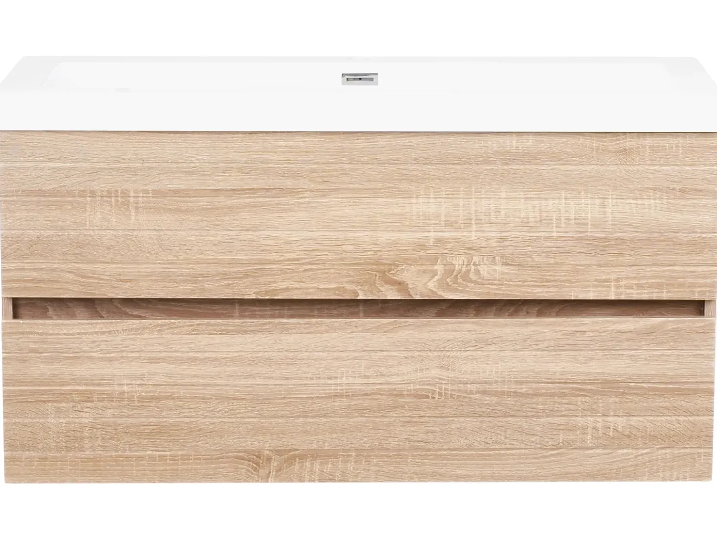 Mobile lavabo a parete con lavabo URUCU Marrone chiaro