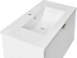 Mobile lavabo a parete con lavabo BONAIRE Bianco