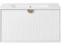 Mobile lavabo a parete con lavabo BONAIRE Bianco