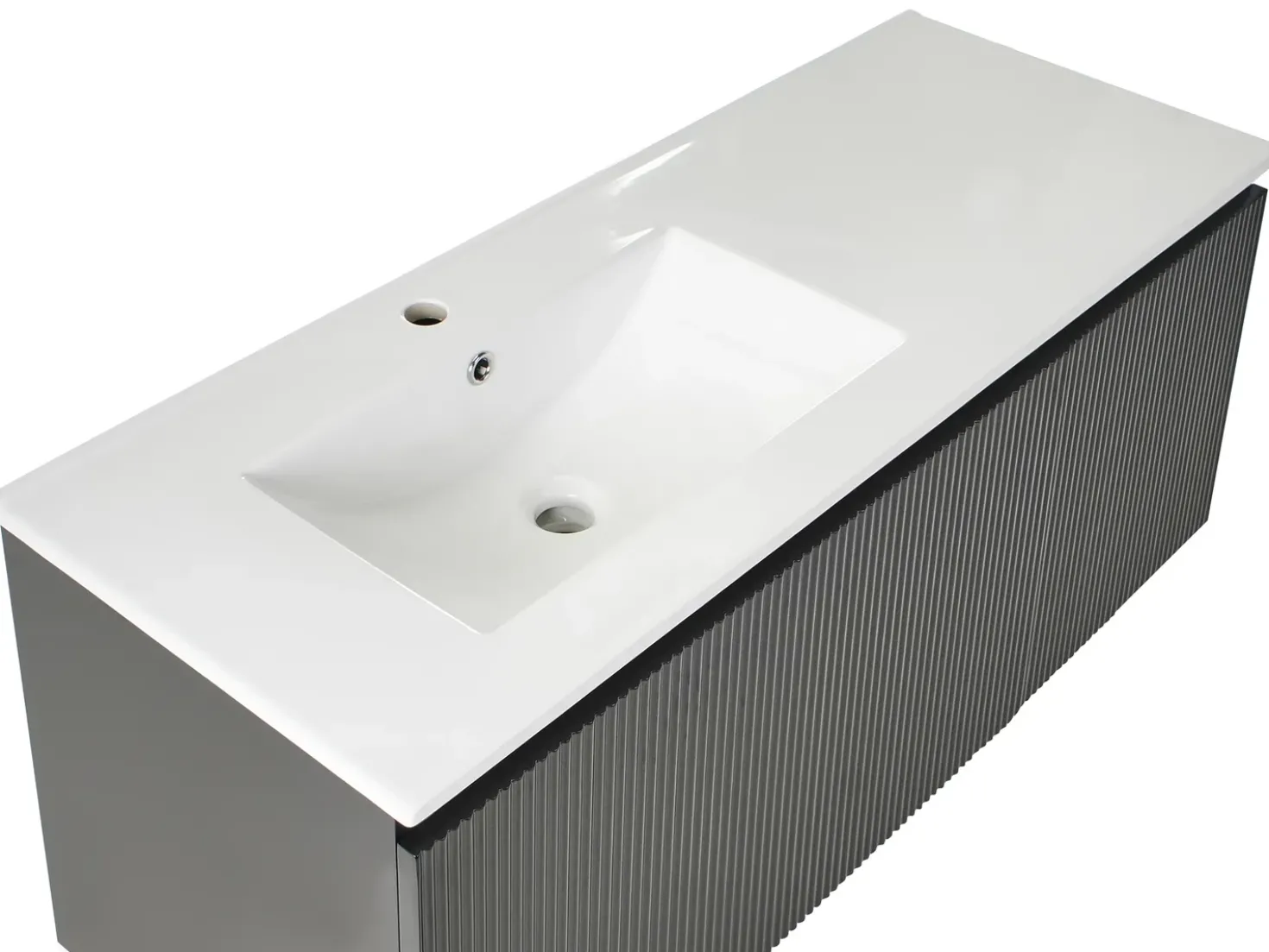Mobile lavabo a parete con lavabo TIETE Nero