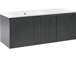 Mobile lavabo a parete con lavabo TIETE Nero
