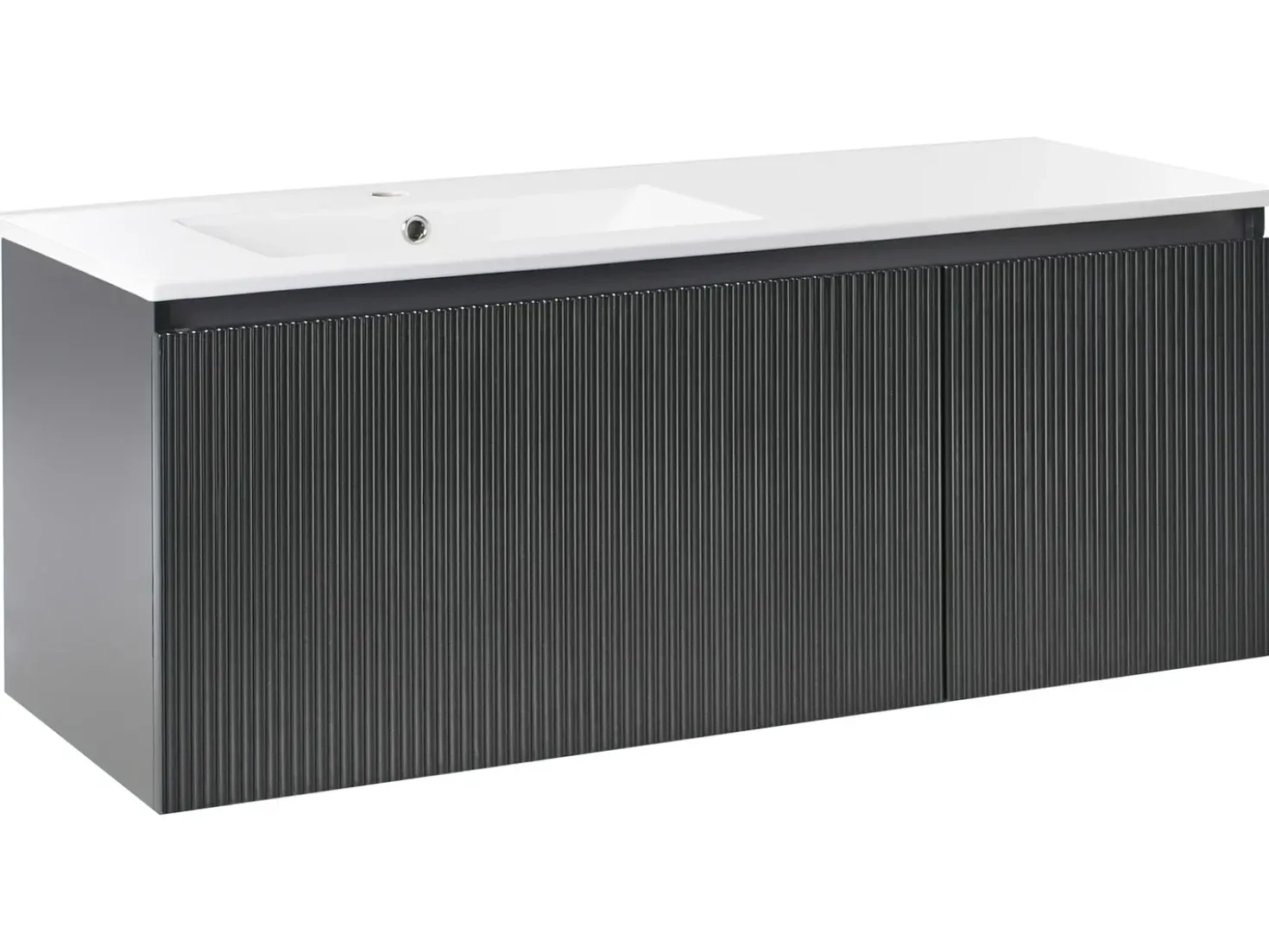 Mobile lavabo a parete con lavabo TIETE Nero