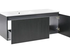Mobile lavabo a parete con lavabo TIETE Nero