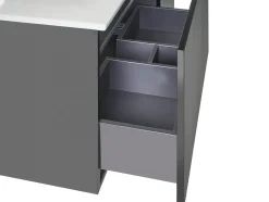 Mobile lavabo a parete con lavabo TIETE Nero
