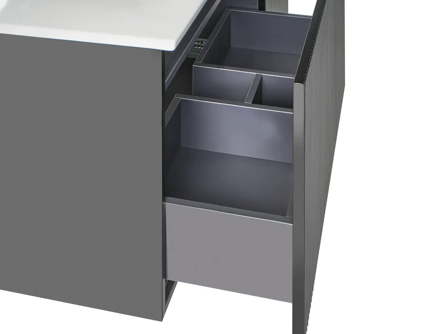 Mobile lavabo a parete con lavabo TIETE Nero