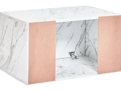 Mobile lavabo a parete PETROLINA 60 cm Marmo bianco
