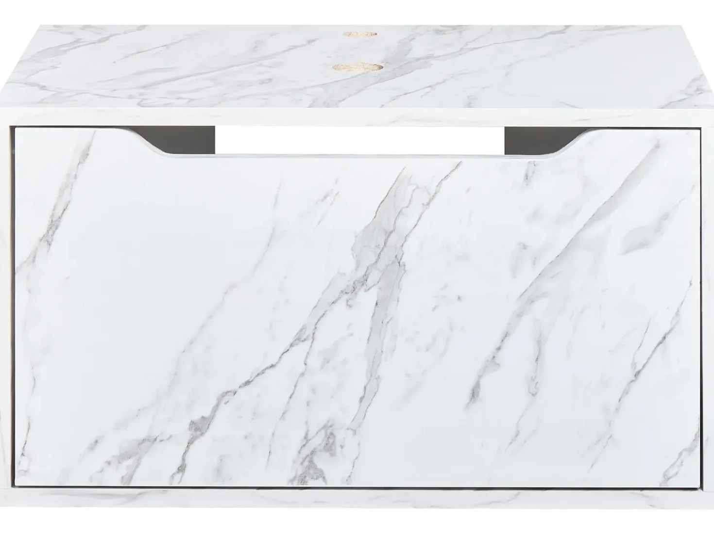 Mobile lavabo a parete PETROLINA 60 cm Marmo bianco