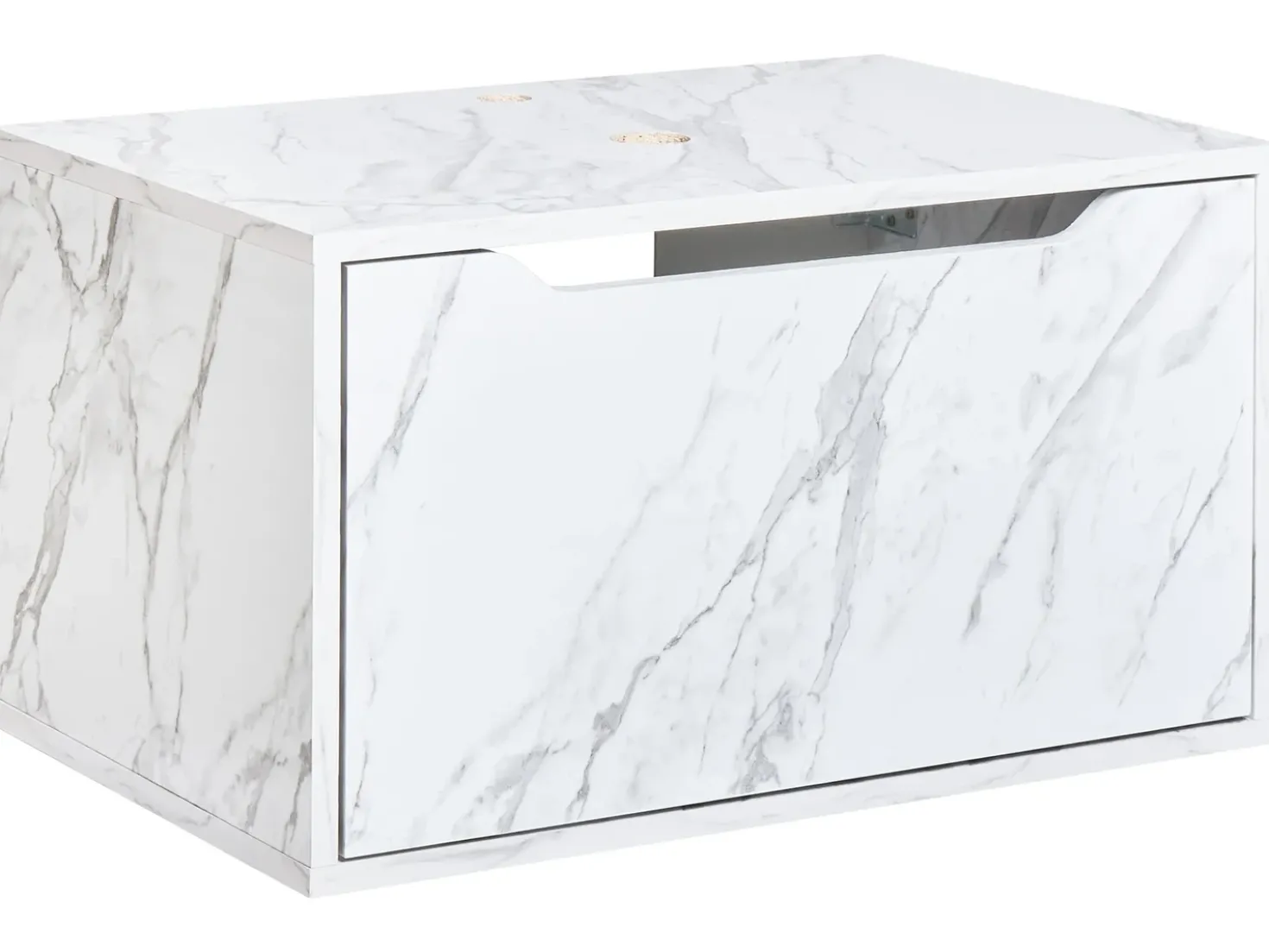 Mobile lavabo a parete PETROLINA 60 cm Marmo bianco