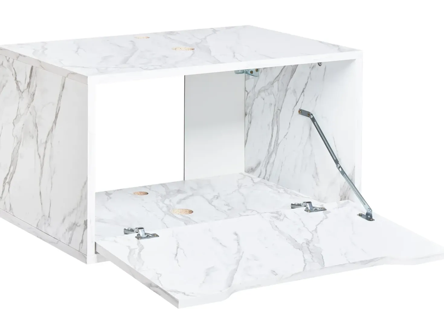Mobile lavabo a parete PETROLINA 60 cm Marmo bianco