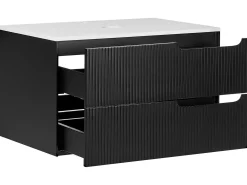 Mobile lavabo a parete QUINTELA 80 cm Nero
