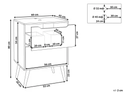 Mobile lavabo CARIACICA 60 cm Marrone chiaro