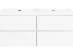 Mobile lavabo doppio a parete CARDIEL Bianco