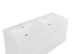 Mobile lavabo doppio a parete CARDIEL Bianco