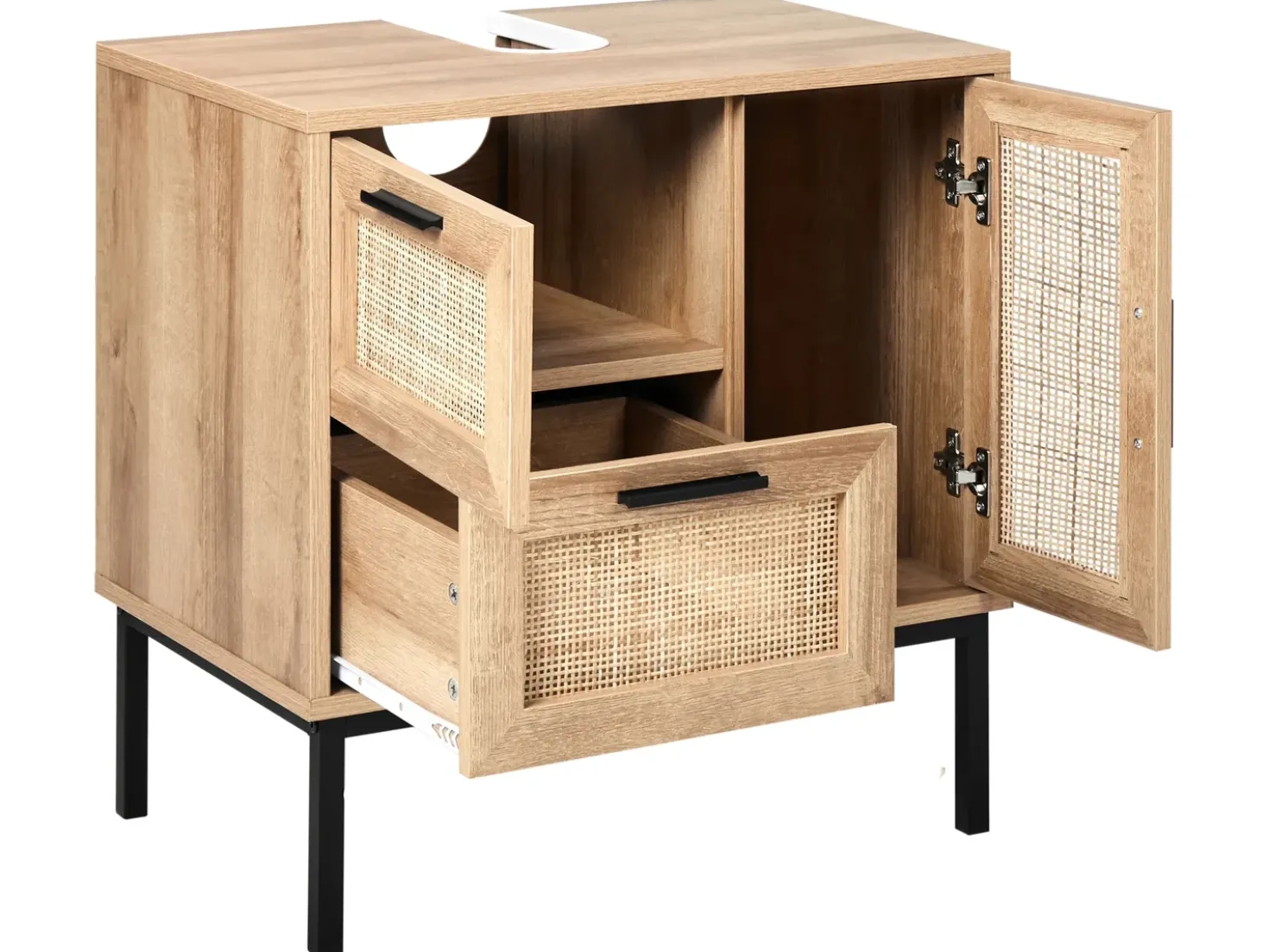 Mobile lavabo ROSELL 60 cm Marrone chiaro