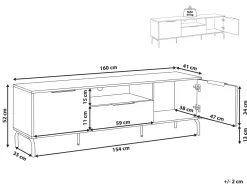 Mobile TV ARKLEY Nero