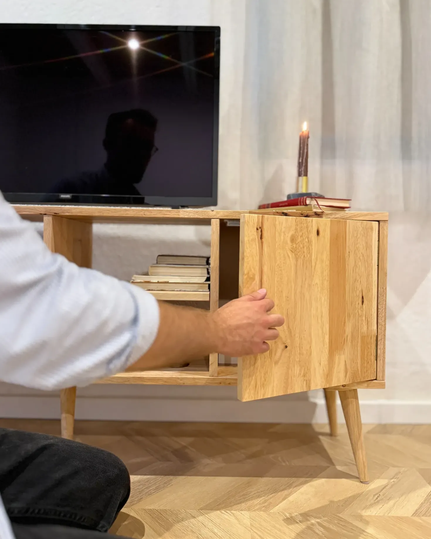 Mobile TV CHANDLER Legno Marrone chiaro