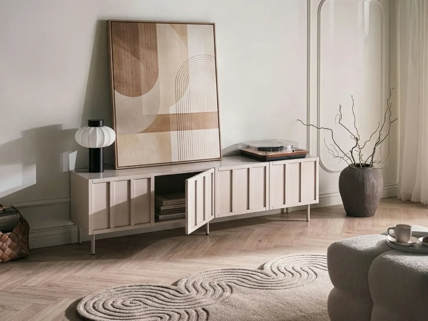 Mobile TV CLUNES Beige chiaro