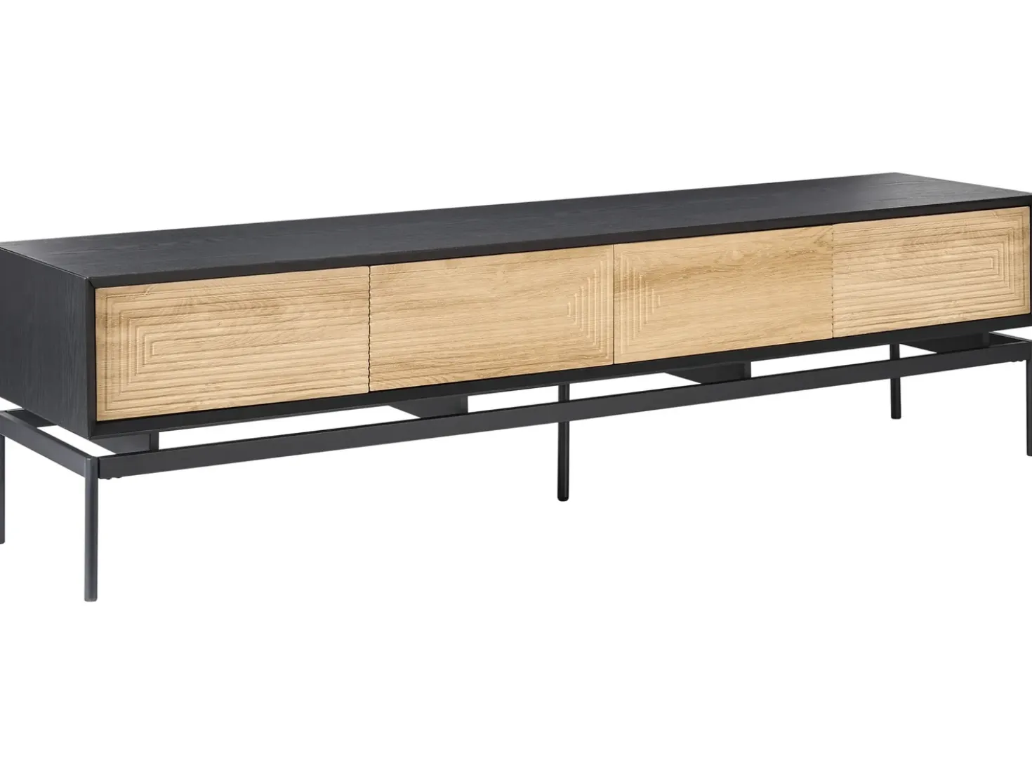 Mobile TV LANCELIN Nero/Marrone chiaro