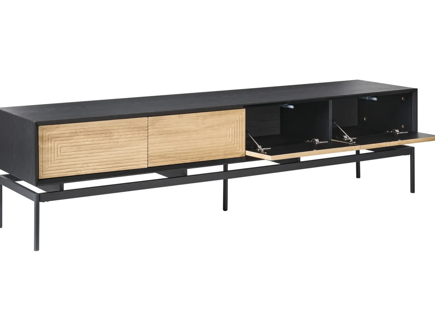 Mobile TV LANCELIN Nero/Marrone chiaro