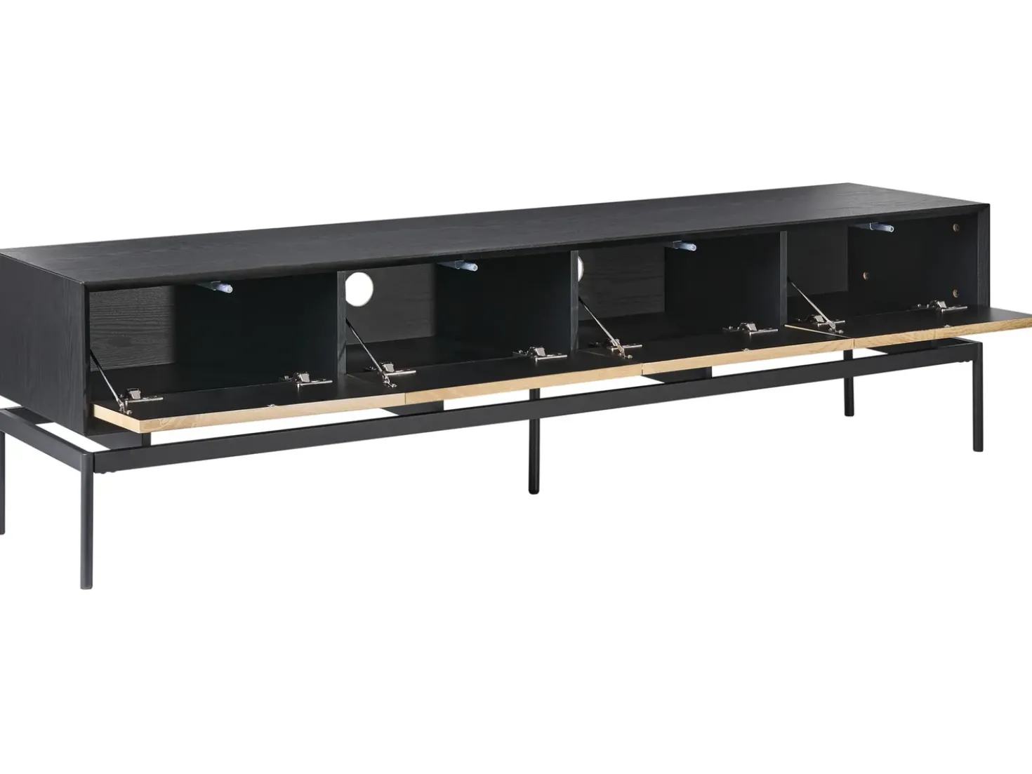 Mobile TV LANCELIN Nero/Marrone chiaro