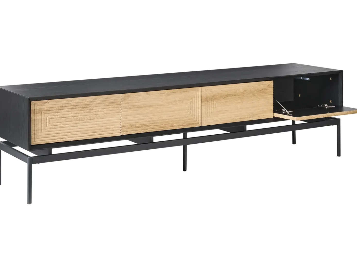 Mobile TV LANCELIN Nero/Marrone chiaro