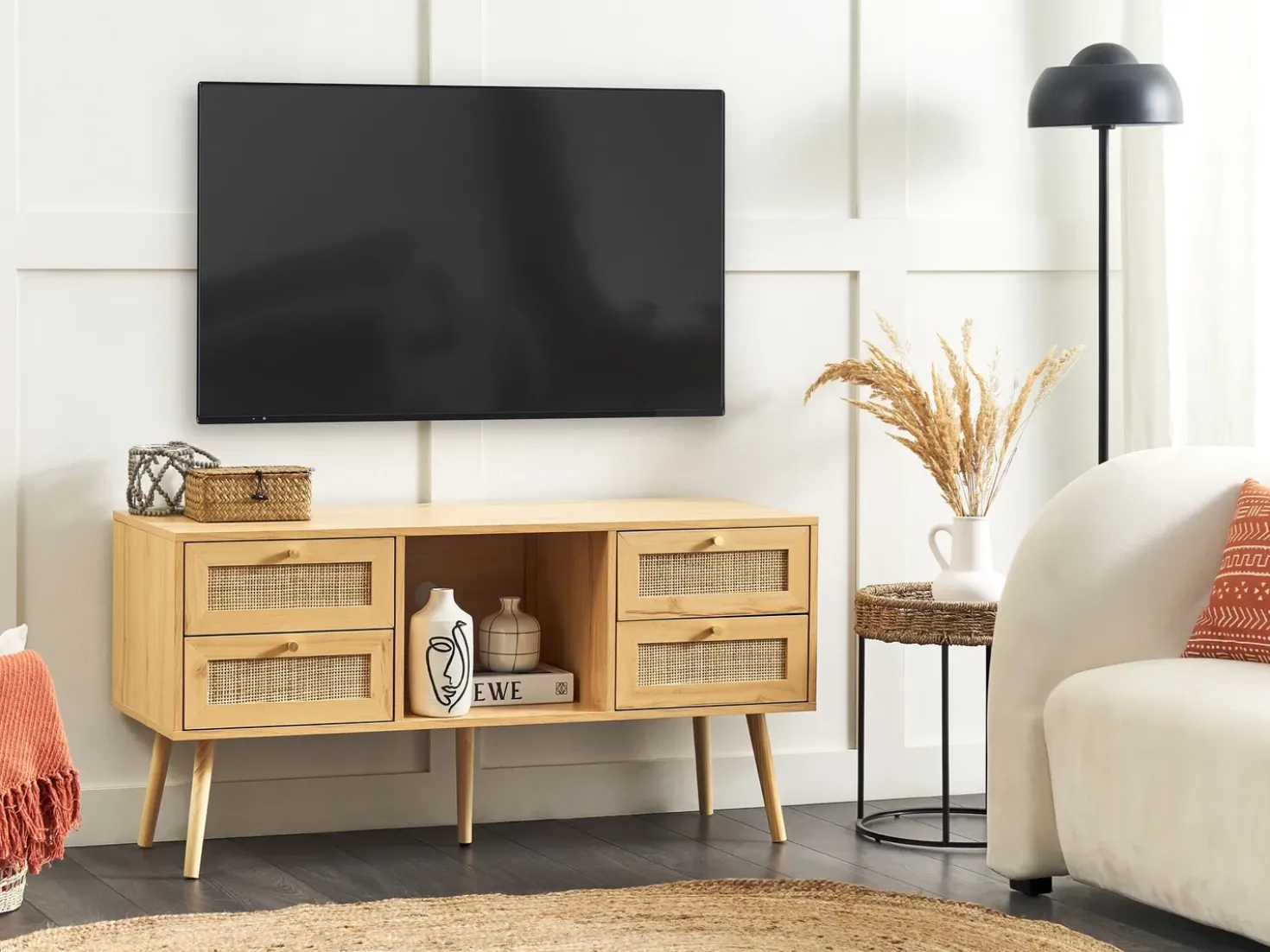 Mobile TV PEROTE Rattan Marrone chiaro